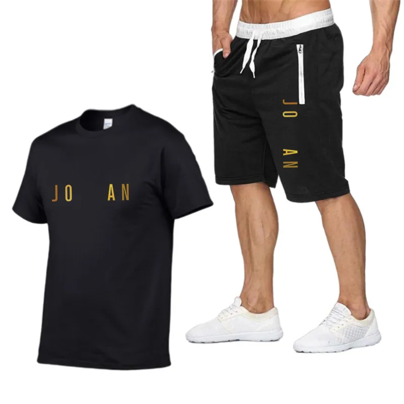 Fashion Designer Letter Print Set Men 2021 Summer New Tracksuit Sweatshirt + Beach Shorts Sets Mens Casual T-Shirts Sportswears