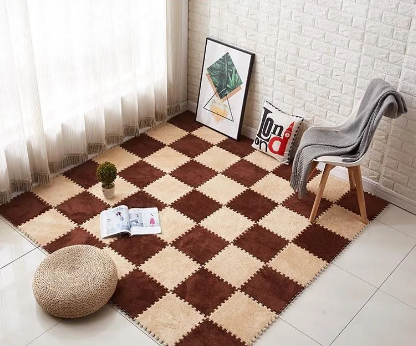 Girlish Heart Splicing Foam Pad Bedroom Living Room Large Area Plush Block  Jigsaw Puzzle Carpet Squares For Sale Tatami Cushions F8186 210420 From  Cong09, $21.93