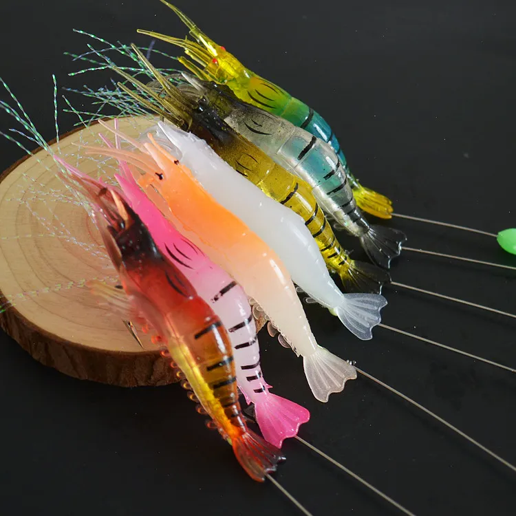 WSB17688588 90mm Luminous Shrimp Hooks 55g Baits, Soft Silicone Lure,  Single Hooks For Fish Fishing. From Dpit, $16.1