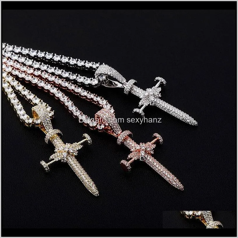 religious christian 18k gold diamond cz cross pendant necklace jewelry copper men cross necklace for man women