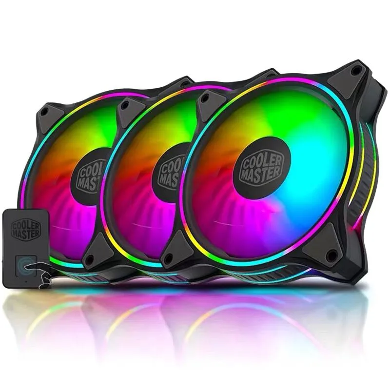 Laptop Cooling Pads Cooler Master MF120 ARGB 3In1 12cm RGB Computer Case Fan 120mm CPU Radiator Water Replaces Fans With Controller