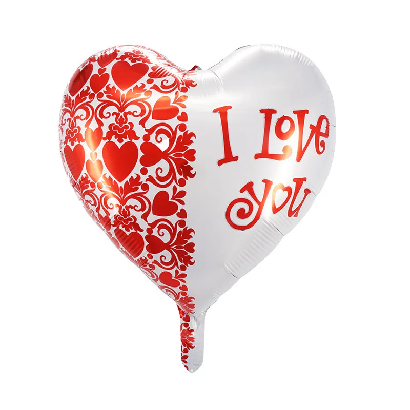 18inch Gold Silver Red Heart Love Balloon Decoration Pure Color Foil Helium Baloon Wedding Valentine`s Day Birthday Party Supplies ZXFTL1593