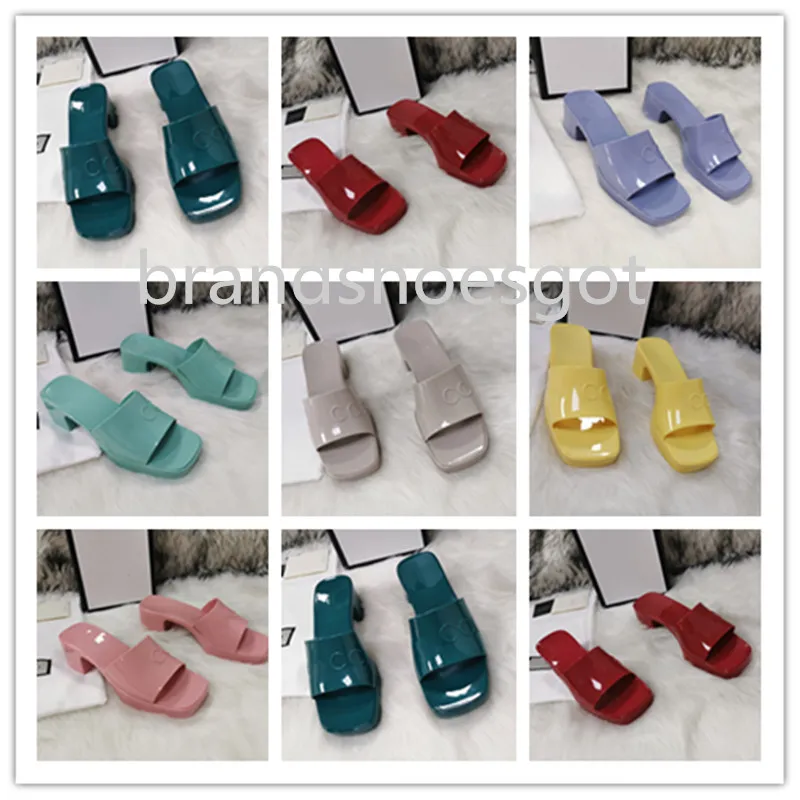 Shoes Slipper jelly slippers Women Rubber Slide Platform Sandals High Heels Chunky Bottom Outdoor Beach Flip Flops Party