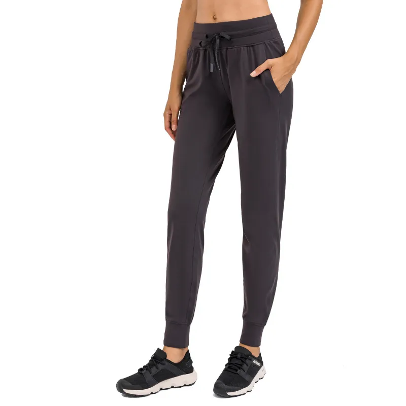 Zhiaek Pantalon Jogging Femme Taille Élastique Avec Poches - Pantalon Décontracté Confortable Sport Et Maison