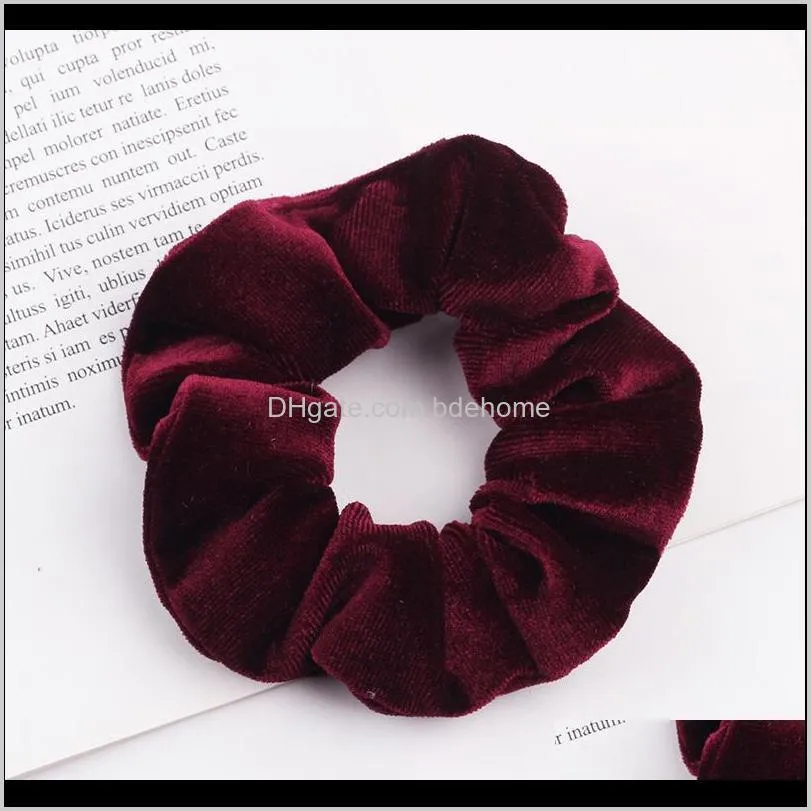 light color good quality elastic hair scrunchies fashionable trend factory directly sale velvet hair scrunchies hair accessories