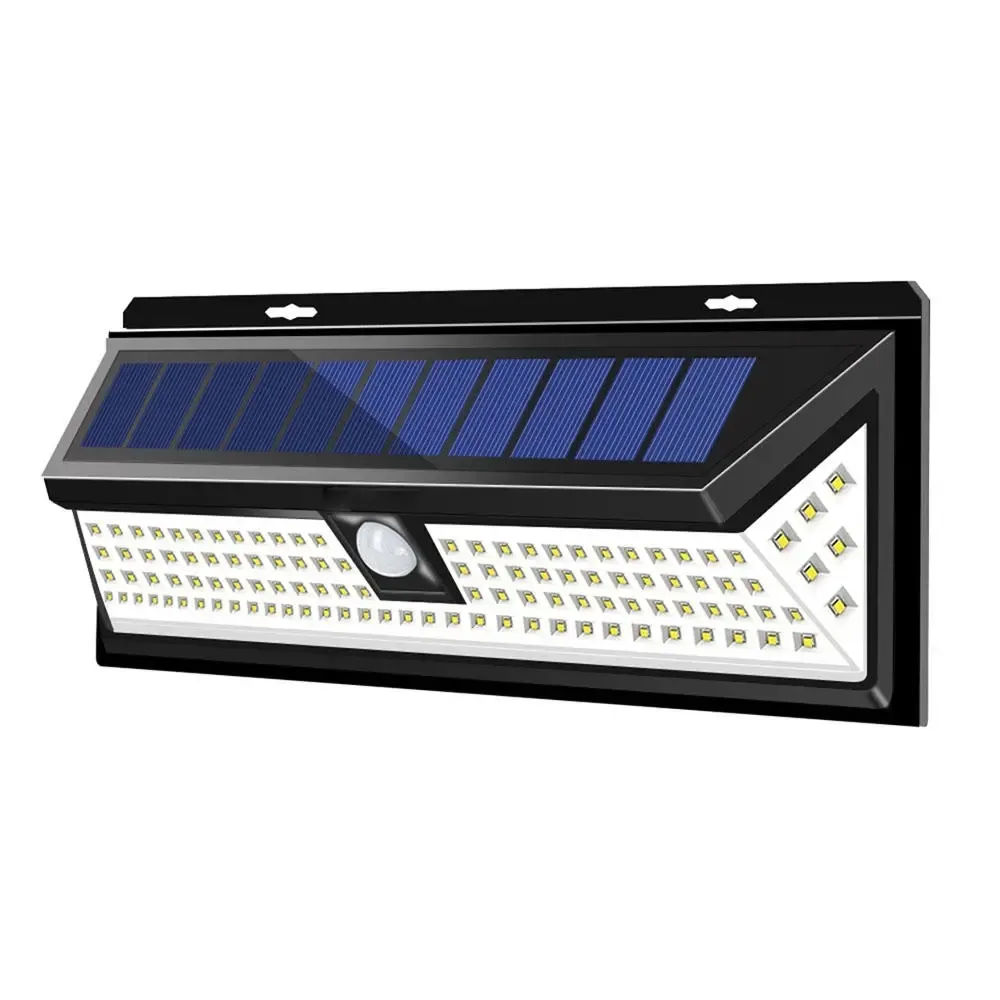 118 LED solar lâmpada ao ar livre jardim quintal impermeável pir movimento luz sensor