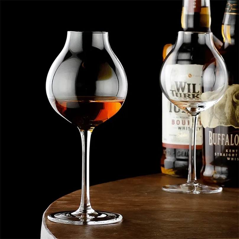 1920s Blender's Whisky Copita Nosing GlassTulip Bud Whisky Crystal XO Chivas Regal Goblet Cup Copas de degustación de vino 210827