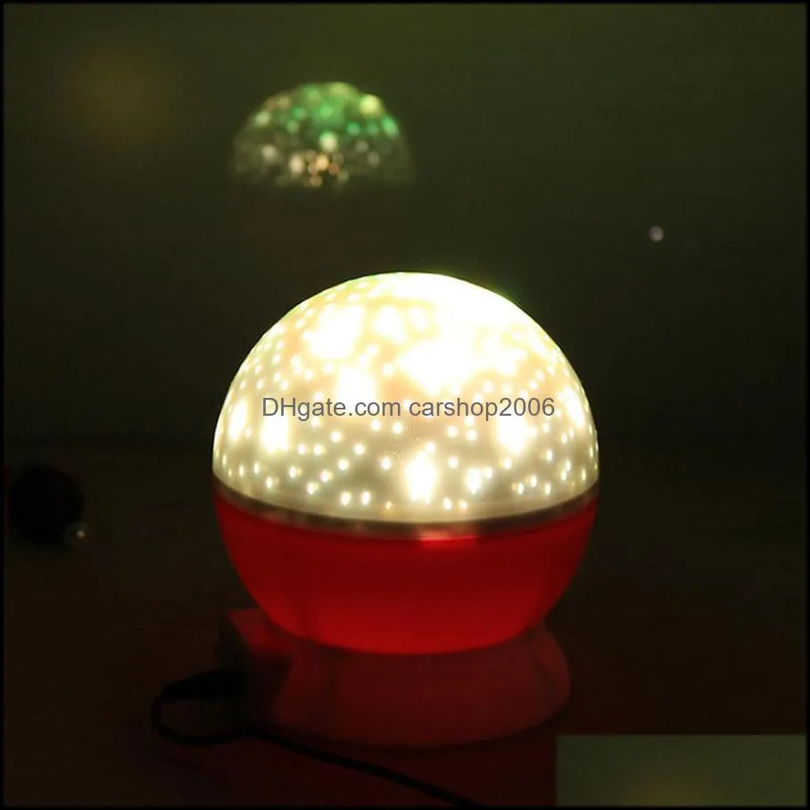 Gift LED Stars Starry Night Lights Projector Kids Gifts Moon Colorful Lamp Battery USB Bedroom Decor Light Lamp DH0930