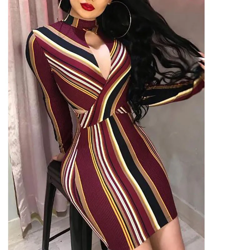 Sexy Bodycon Halter Striped Dress For Women Slim Fit, Open Halters, Hip,  Striped Design Perfect For Parties, Evening Events, And Clubs 210522 From  Cong03, $7.28