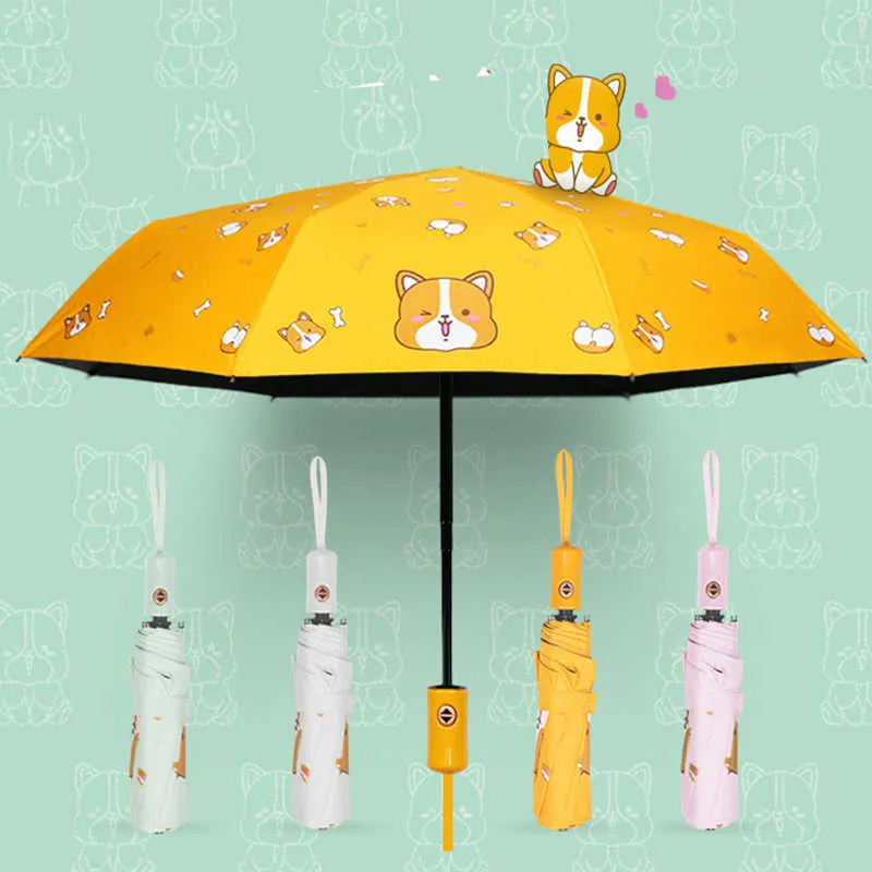 Animal Pattern Cartoon Lovely Rain Umbrella Folding Automatic Cute Umbrellas Children Women UV Paraguas Parasol Kids Umbrellas