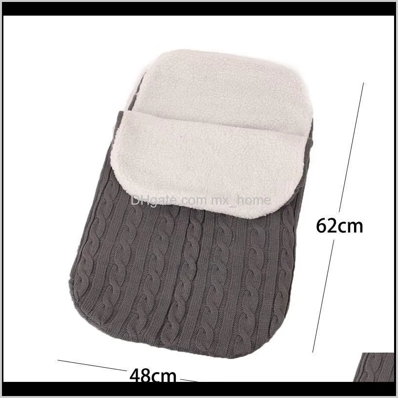 baby sleeping bag envelope cocoon solid knitted stroller bunting diaper wrap blanket newborn bags kids sleeping bag for children