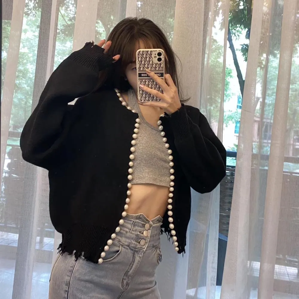Pearls beaded gradient jumper deals