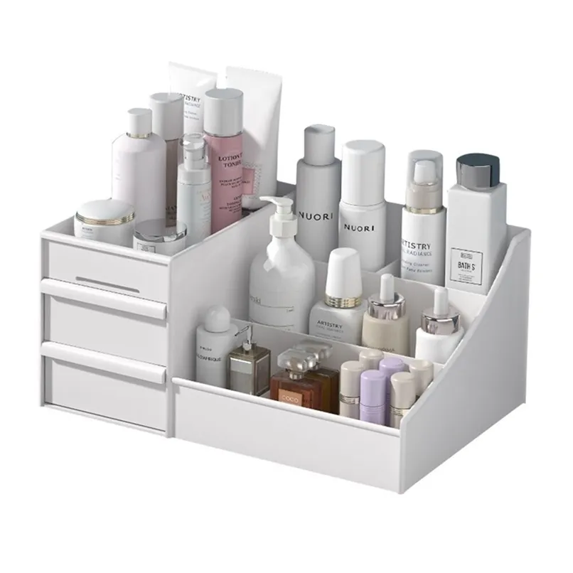Large Makeup storage box organizers capacity Cosmetic nail polish drawer container sundries Escritorio organizador 210922