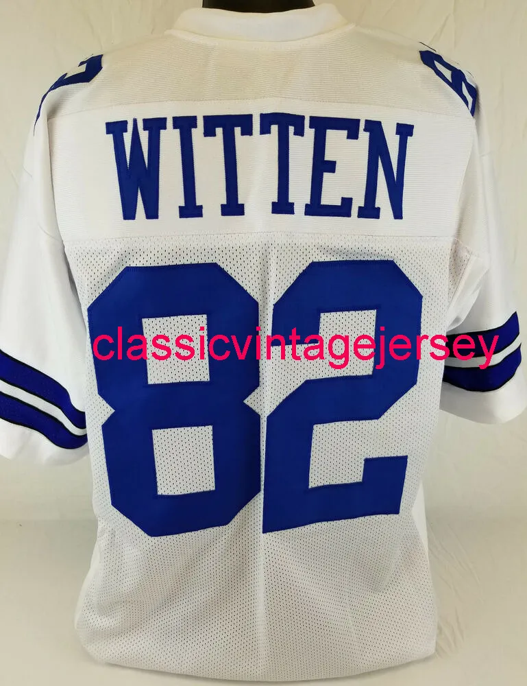 Män kvinnor ungdom Jason witten anpassad sydd vit fotbollströja xs-5xl 6xl