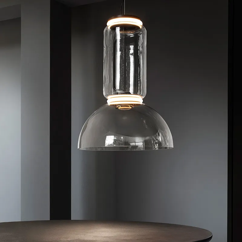 이탈리아 디자인 무거운 유리 펜던트 램프 북유럽 현대 교수형 LED 펜던트 램프 램프 고정 식당에 대 한