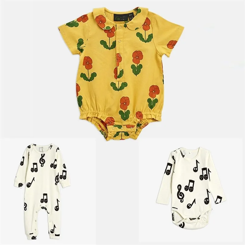 ファッションデザインの赤ちゃん半袖ロンパース夏の男の子と女の子の服210619