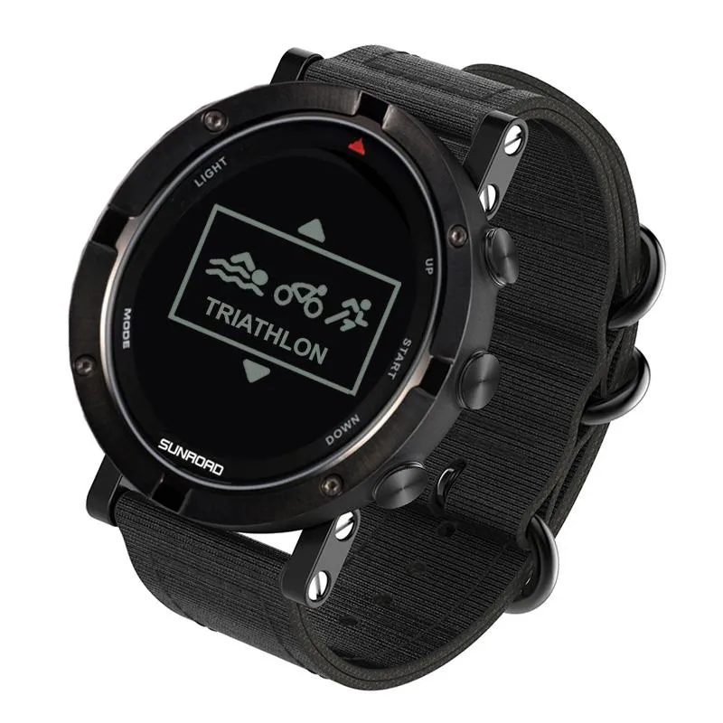 Relógios de pulso Swimming Triathlon GPS Smart Sports Watch com o pedilômetro da bússola de barômetro altímetro executando o ciclismo à prova d'água