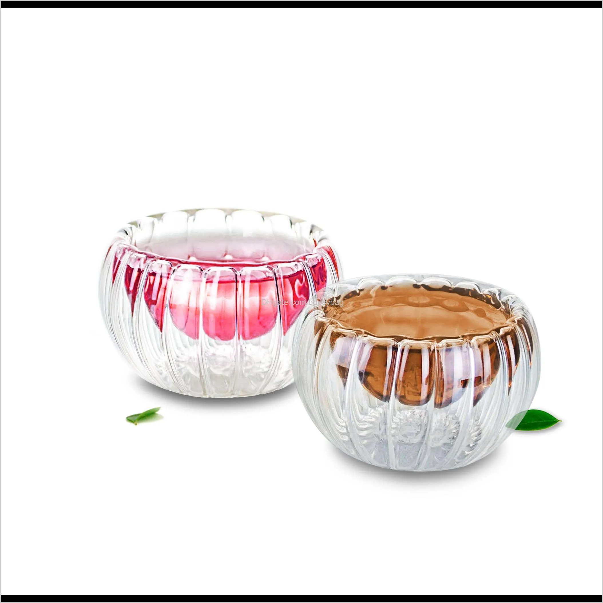 kinds of small handmade glass tea mugs heat resistant clear kungfu tea cups
