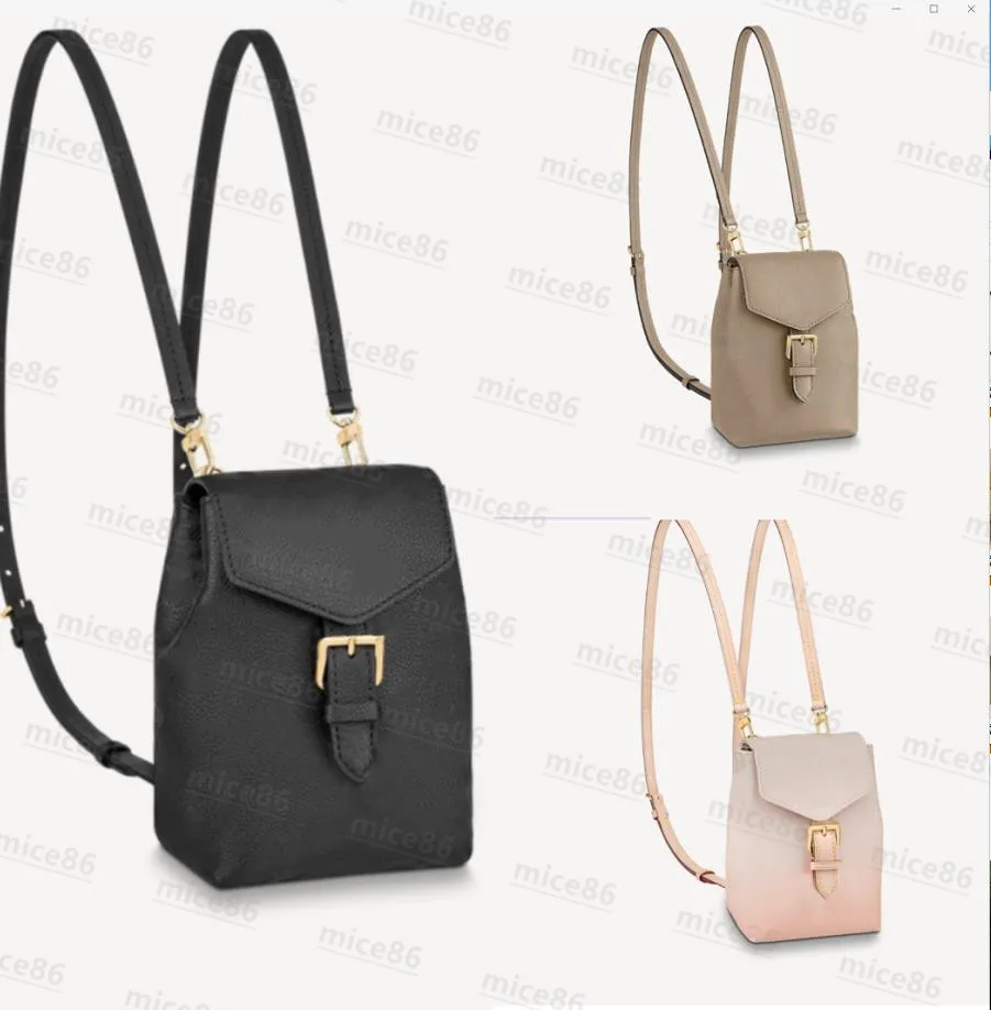 Top quality Genuine Leather designer luxury Backpacks TINY Handbag Shouler school Bag Shoulder Bags Black Letter Embossing free Travelling Backpack M80738 M80596