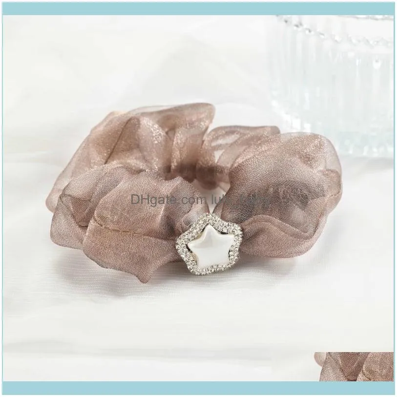 Hair Clips & Barrettes 1 Pcs Gauze Ties Scrunchie Elastic Bands Women Luxury Soft Accessories Holder Girls Lovely Rope