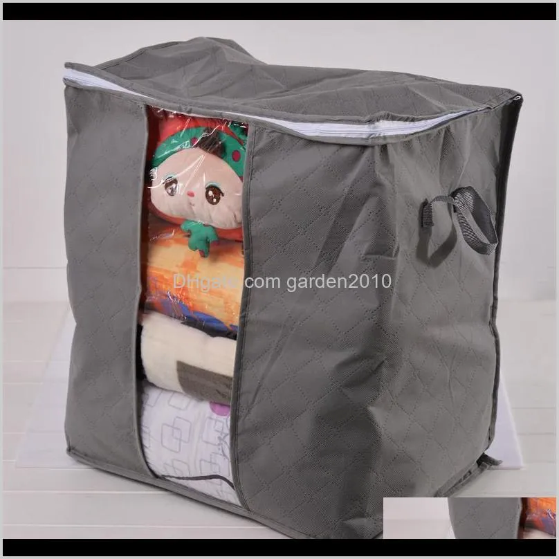 new 1pc storage bag for clothes blanket portable non-woven folding clothes pillow quilt blanket storage box organizer hot sale