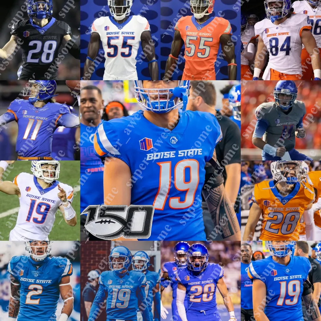 Maglia da calcio Boise State JL Skinner Tyler Crowe Andrew Van Buren Taequan Tyler Jack Sears Danny Smith Davis Koetter Billy Bowens Tyneil Hopper Latrell Caples