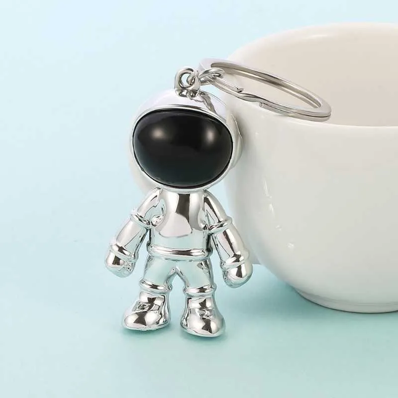 Moda Handmade 3d Astronaut Space Robot Spaceman Brelok Keyring Stop Prezent Dla Kobiet Mężczyzn Chłopak Dziewczyna G1019