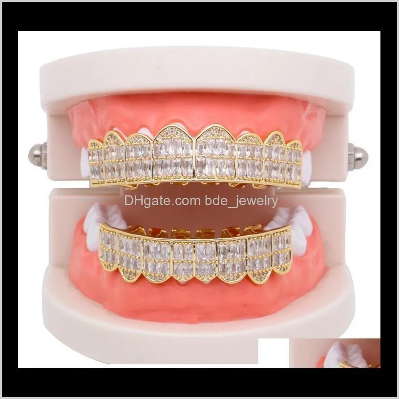 hot sale hip hop diamonds teeth grillz silver gold hiphop teeth grillz rhinestone top bottom grills bling bling jewelry gifts 2019