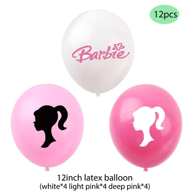 Barbie Thème Princesse Fête d’anniversaire Décoration Ballon Gâteau Toppers  Bannières Ensembles Cadeaux