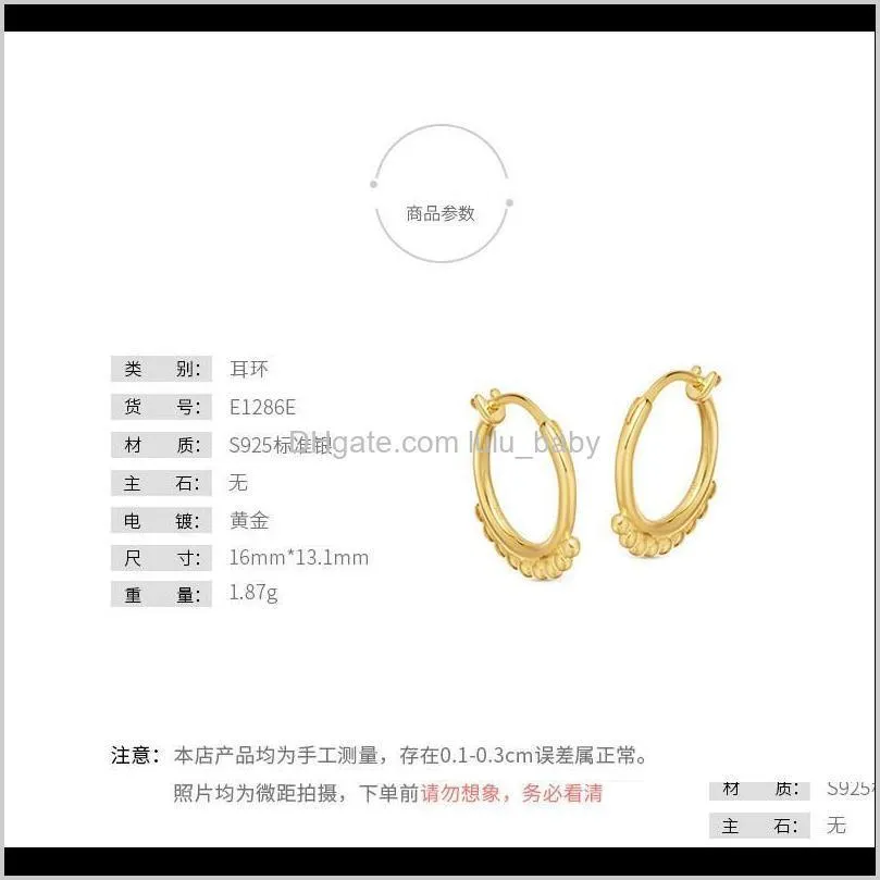 harlig sterling silver s925 gold color earrings small hoop earrings for women allergy fashion jewelry trendy style