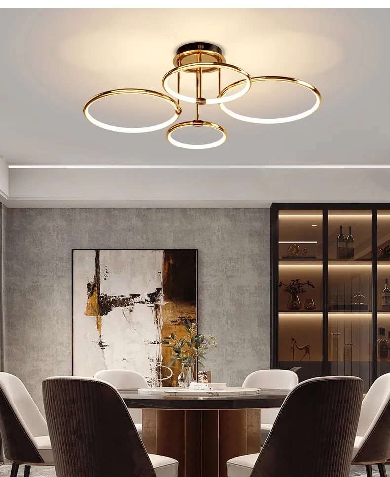 Contemporary LED Modern Gold Ceiling Lights For Living Room, Kitchen, And  Bedroom Gold Finish From Wenyiyi, $81.16