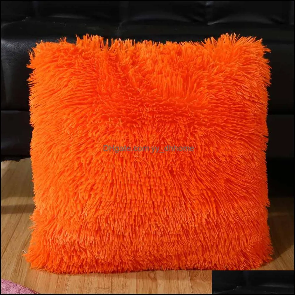 Super Soft Plush Faux Fur Fleece Throw Pillow Cases Cotton Home Linen Square Pillow Case Cover