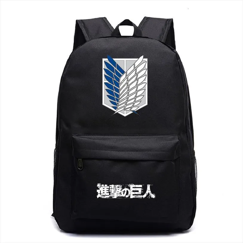 anime attack on titan laptop canvas backpack Anime Attack on Titan Canvas Backpack with Zipper Closure and 20-35L  Capacity for Kids and Adults from Dhgate Backpack