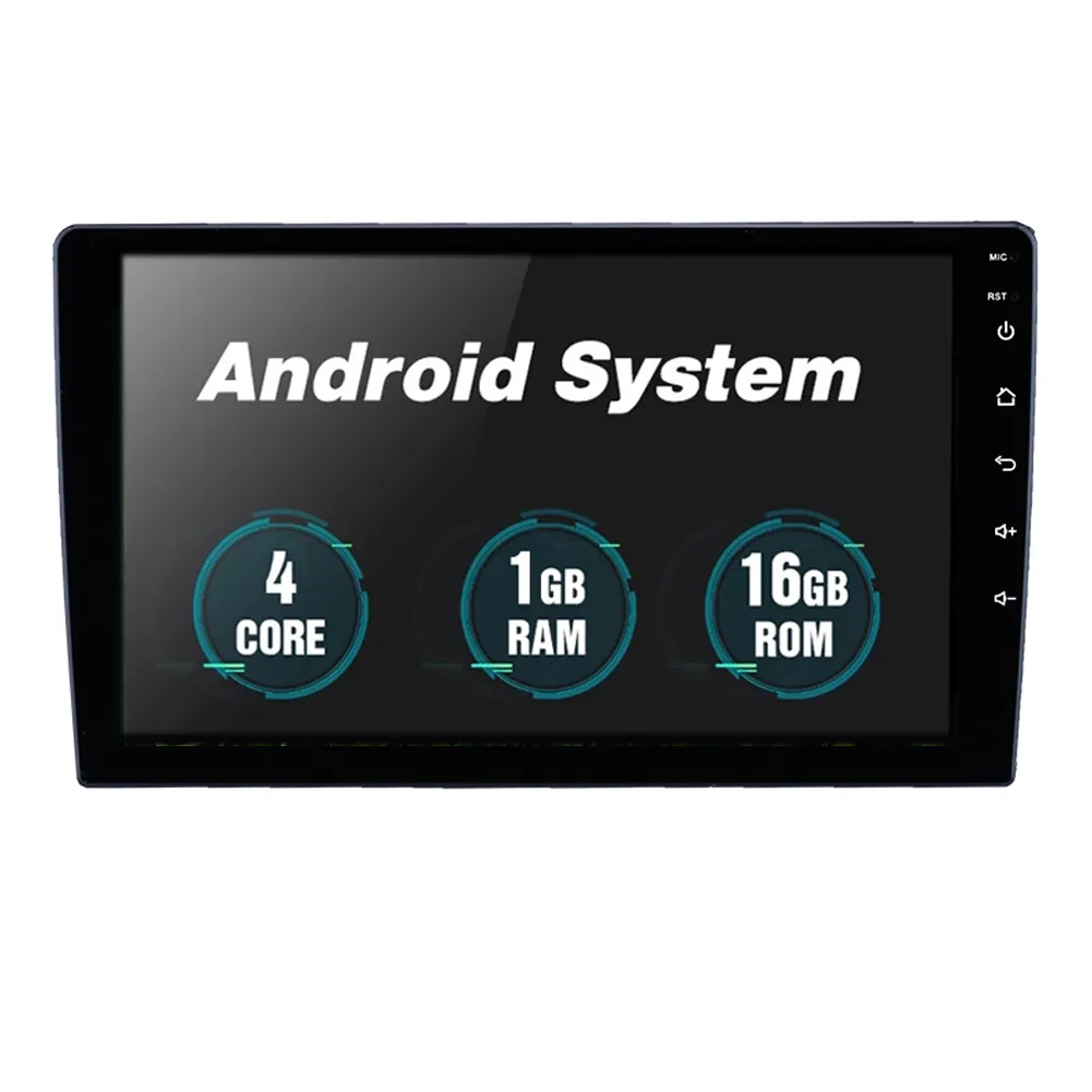 Bilvideo 9 tum Android 10 Auto Head Unit GPS Navigation LCD 5 Point Capacity for Universal Stereo Radio OEM Service