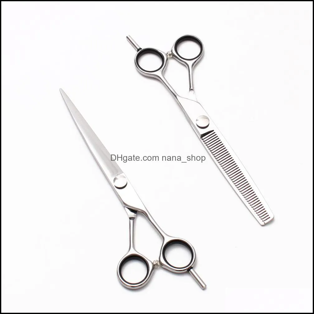 5`` 5.5`` 6`` 7`` customized logo professional human hair hairdressing cutting shears thinning scissors c1021