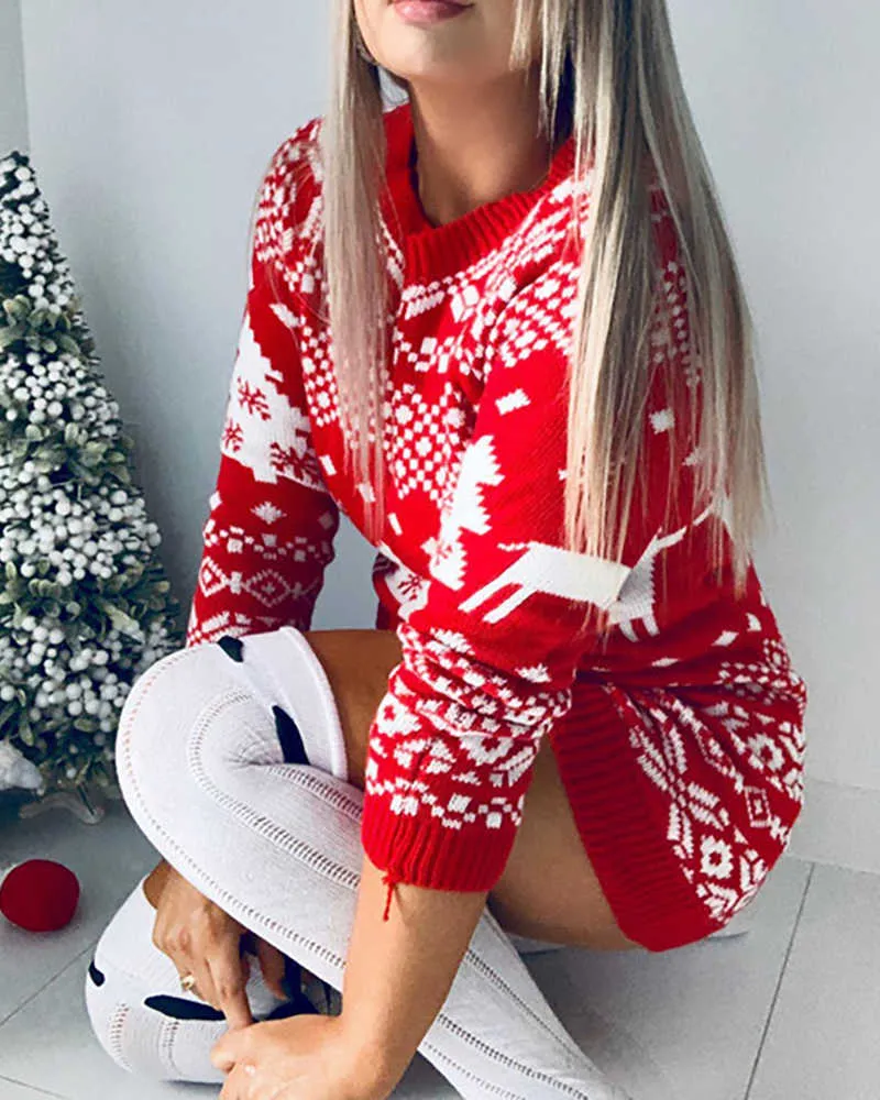 white christmas dresses Holiday Muse Cable Knit Sweater Mini Dress in Red L / Red
