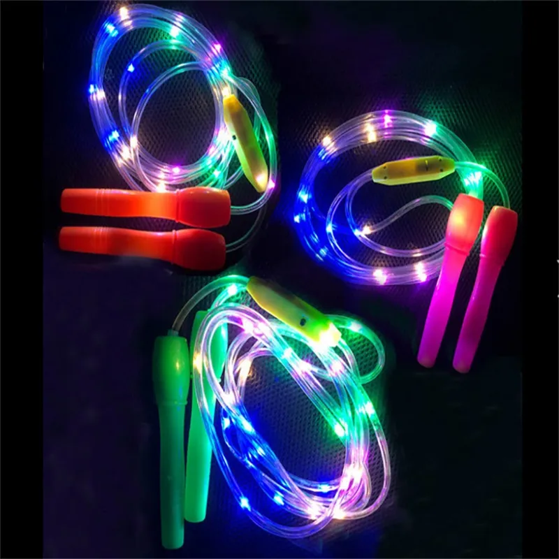 School Children Fitness Jump Ropes LED Light Up Skipping Kids Luminous Home Body Exercise Rope Color Random 713 Z2