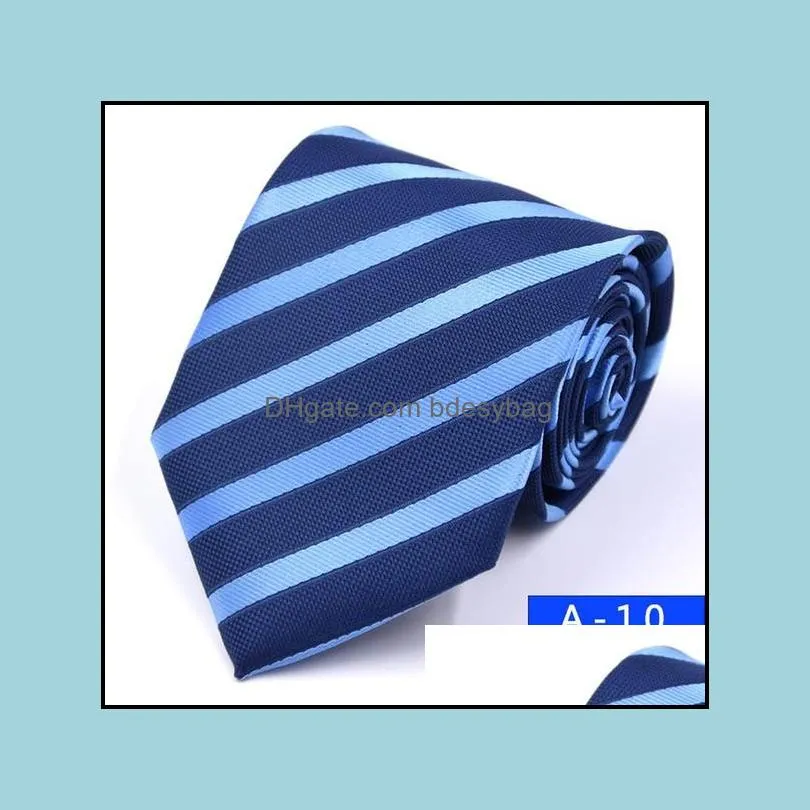 Styles Blue Men`s Ties Solid Color Stripe Flower Floral 8cm Jacquard Necktie Accessories Daily Wear Cravat Wedding Party Gift