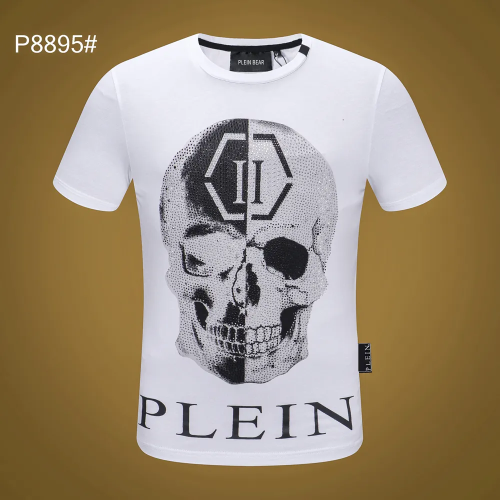 Plein Bear T-shirt Mens Designer Tshirts Brand Clothing Rhinestone Skull Men t-shirts Klassisk högkvalitativ Hip Hop Streetwear Tshirt Casual Top Tees PB 11389