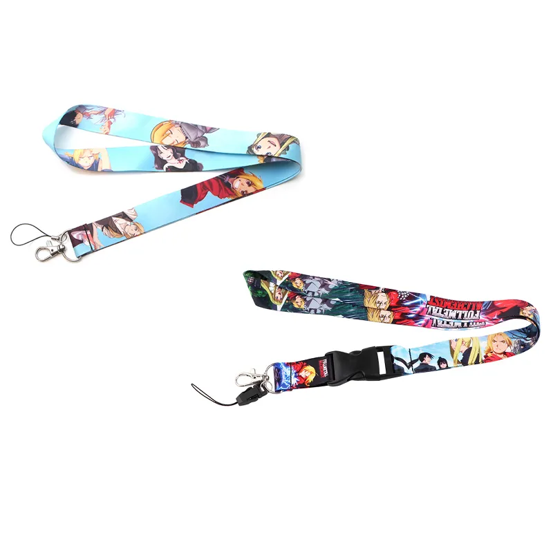 10 unids/lote J2554 creativo Anime Cosplay cordón llavero cordones para llave insignia ID teléfono móvil cuerda correas para el cuello accesorios regalo