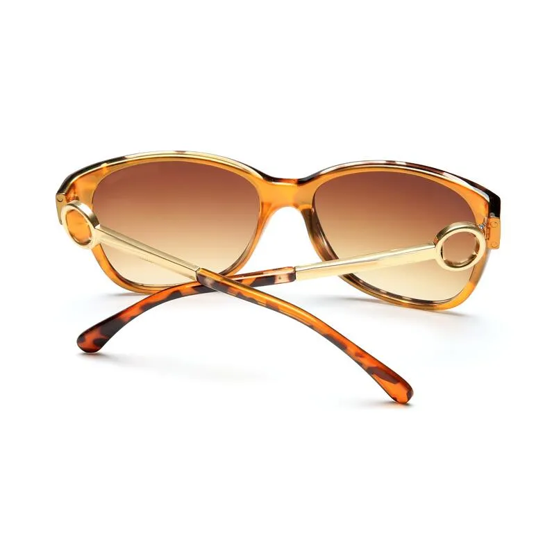 Qualité marque mode protection UV lunettes de soleil imprimé léopard noir grand contour femmes lunettes de mode accessoires alliage plastique cadre lunettes de soleil en gros