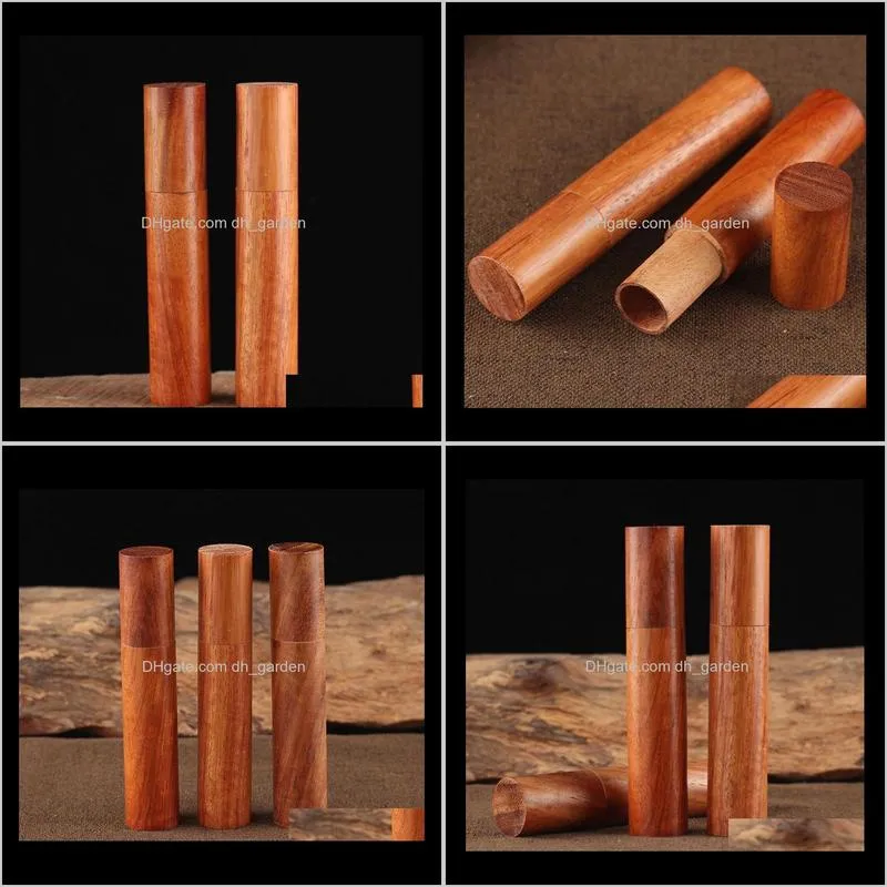 natural wood cigar storage tube stash storage bottle seal case portable handmade pre-roll jar for cigarette herb pill tobacco smoking