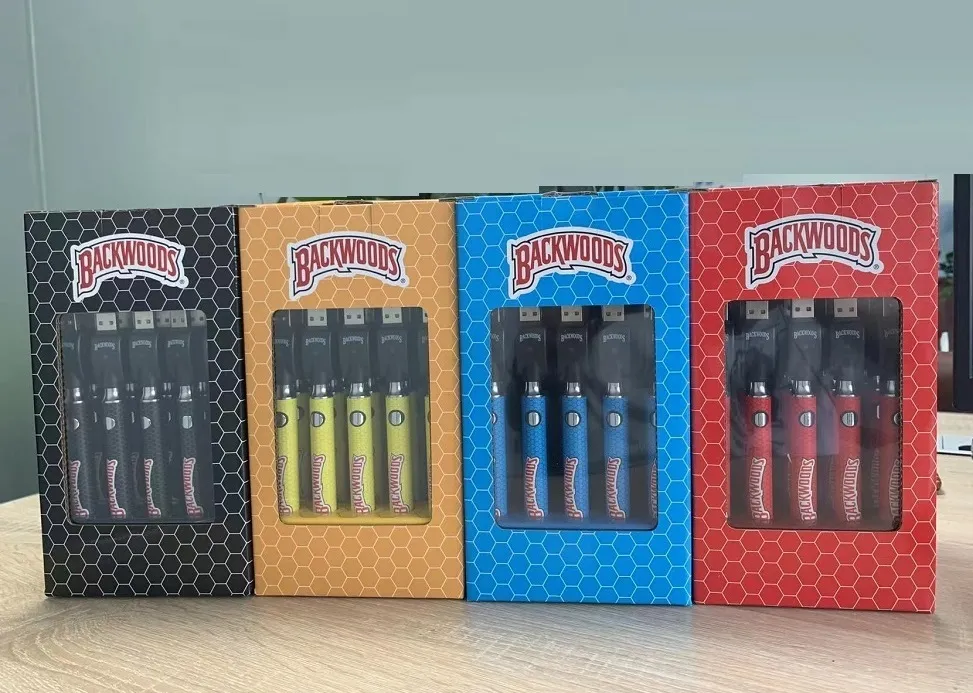 Backwoods Preheating Twist Battery Preheat Bottom Dial Variable Voltage BUD 1100mAh Vape pen 510 for Wax Oil Th205 Cartridge 25pcs in 1 boxes