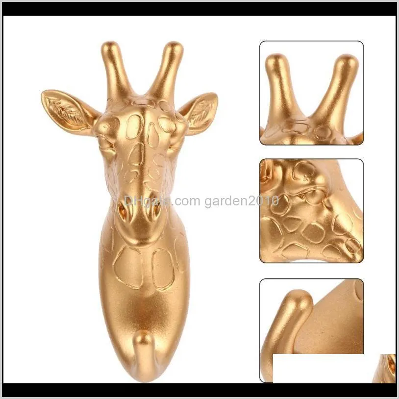 1pc creative giraffe head shaped hook decorative home hanging hook decor