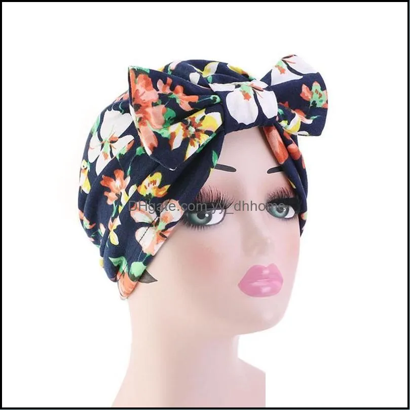 Beanie/Skull Caps Fashion African Head Tie Turban Bandana Cap Headscarf Headwrap Beanie Chemo Accessories Elegant Hair Flower W2L11