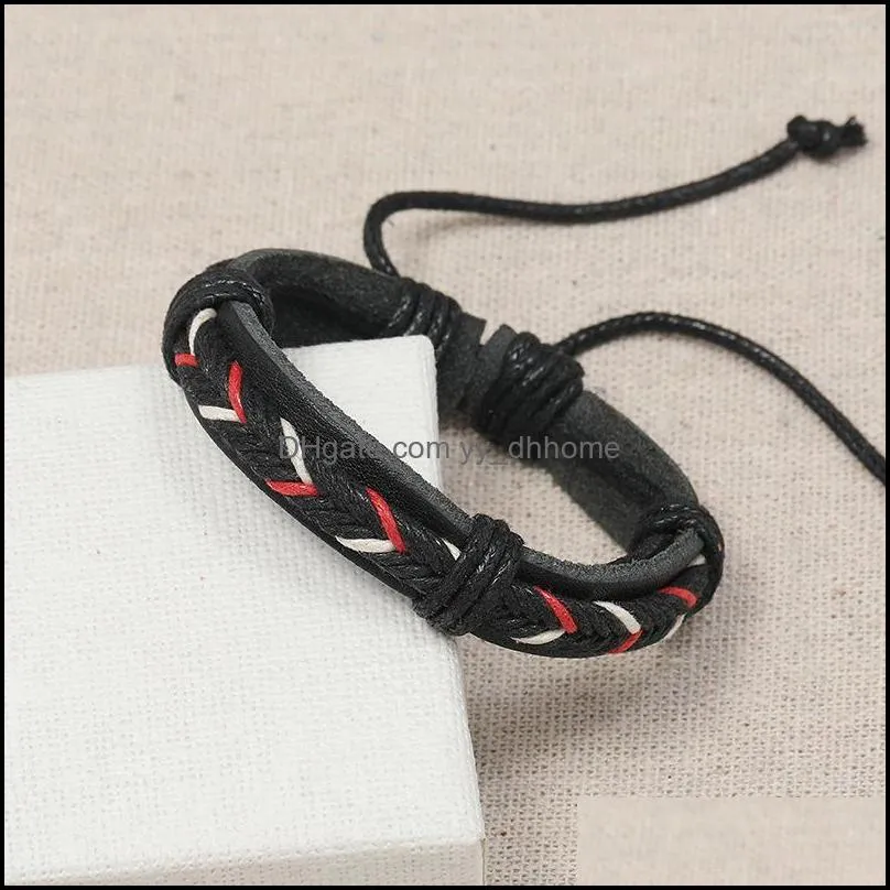 Charm Bracelets Arrivals Fashion Men Leather Boys Alloy Bangle DIY Handmade Cross Bracelets!