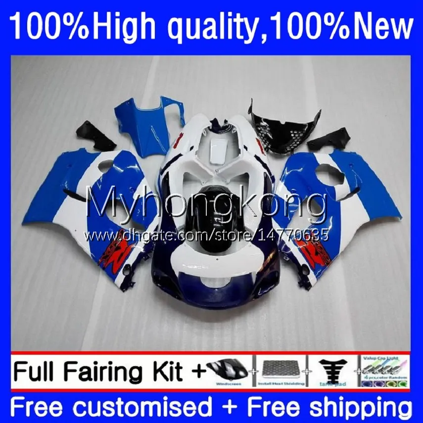 Fairings For SUZUKI SRAD GSXR 750 600 CC GSX-R750 600CC 750CC 96-00 Bodywork 16No.22 GSX-R600 GSXR600 96 97 98 99 00 White blue hot GSXR750 1996 1997 1998 1999 2000 Bodys Kit