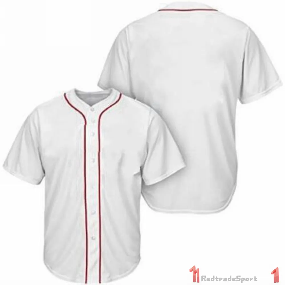 Personalizza maglie da baseball Logo vuoto vintage Cucito Nome Numero Blu Verde Crema Nero Bianco Rosso Uomo Donna Bambini Gioventù S-XXXL 1P5NZ