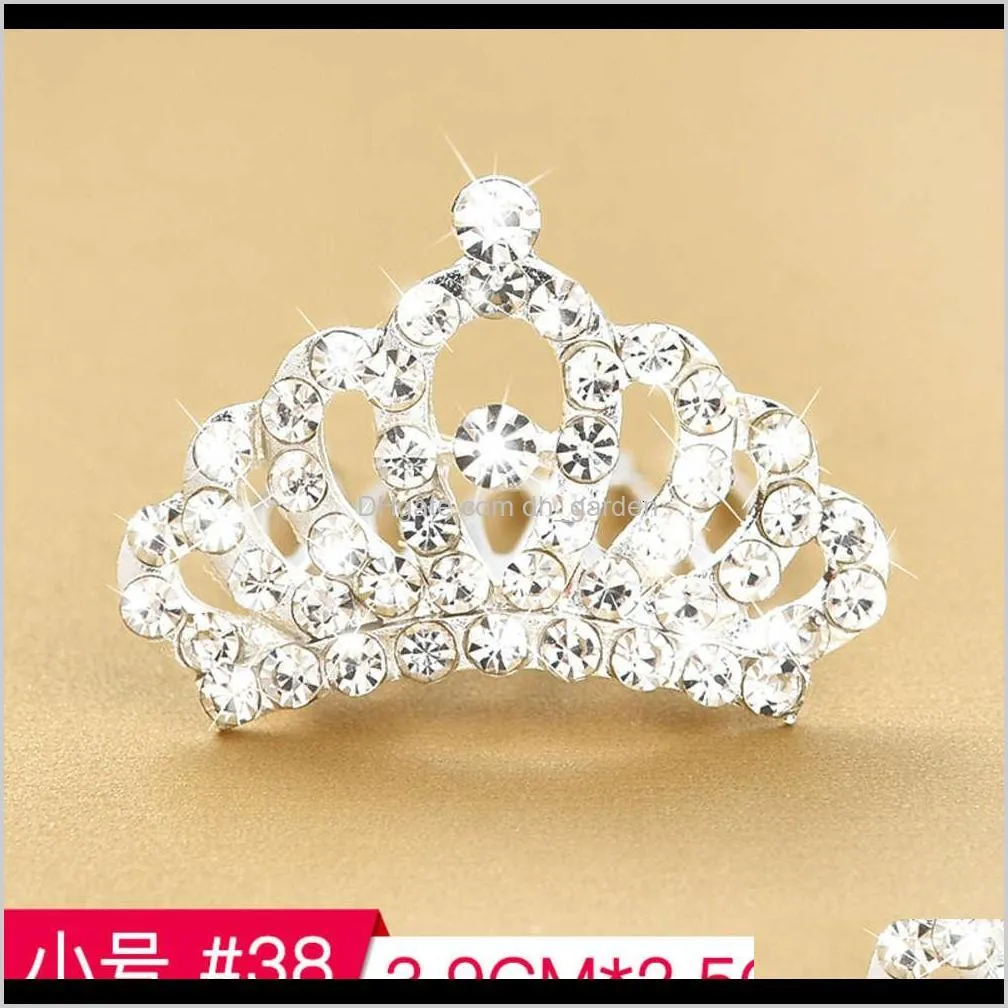 Children`s diamond hairband lovely princess accessories hair comb baby crown little girl hairpin headdress