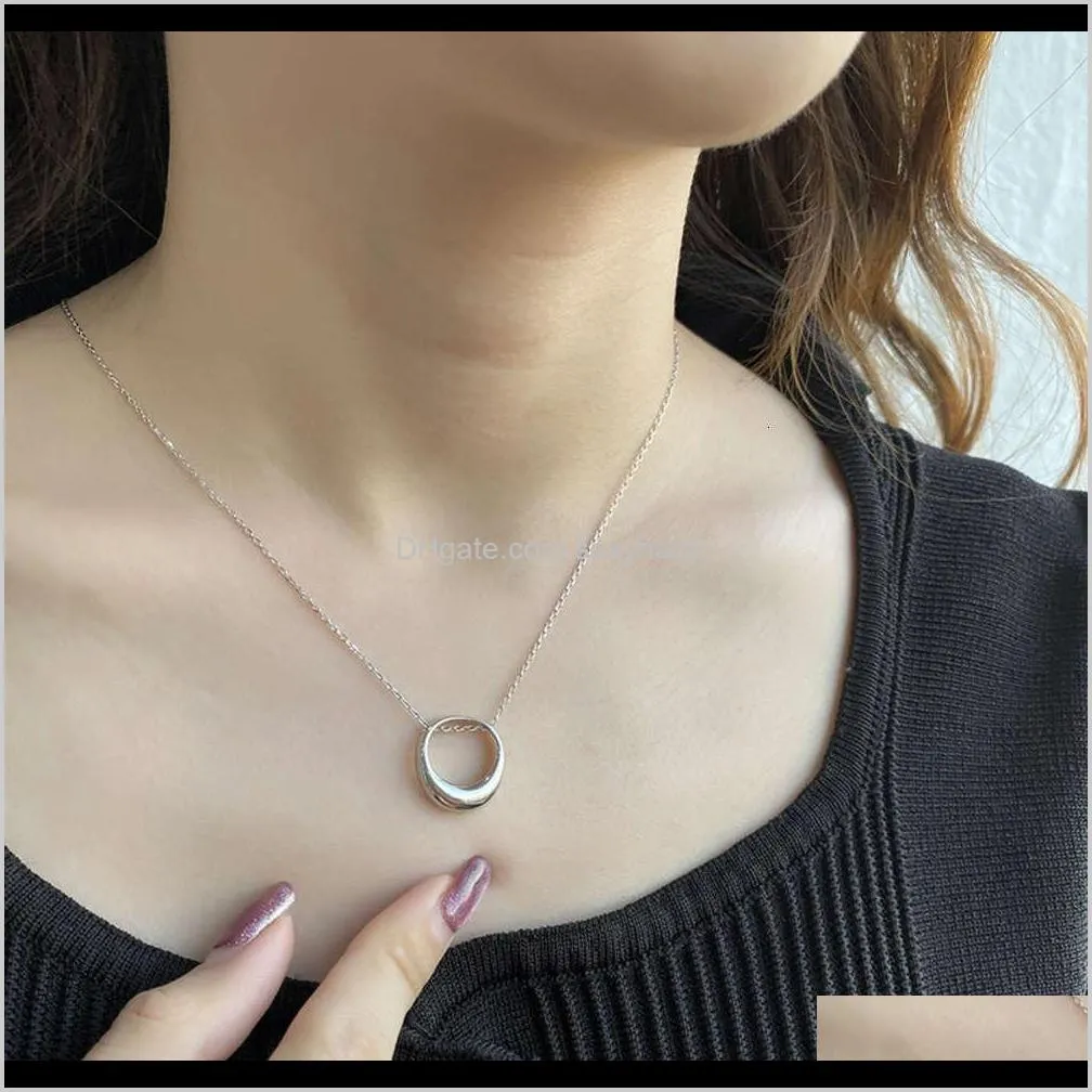 japanese and korean cool style light luxury collarbone chain s925 sterling silver versatile fashion hollow necklace